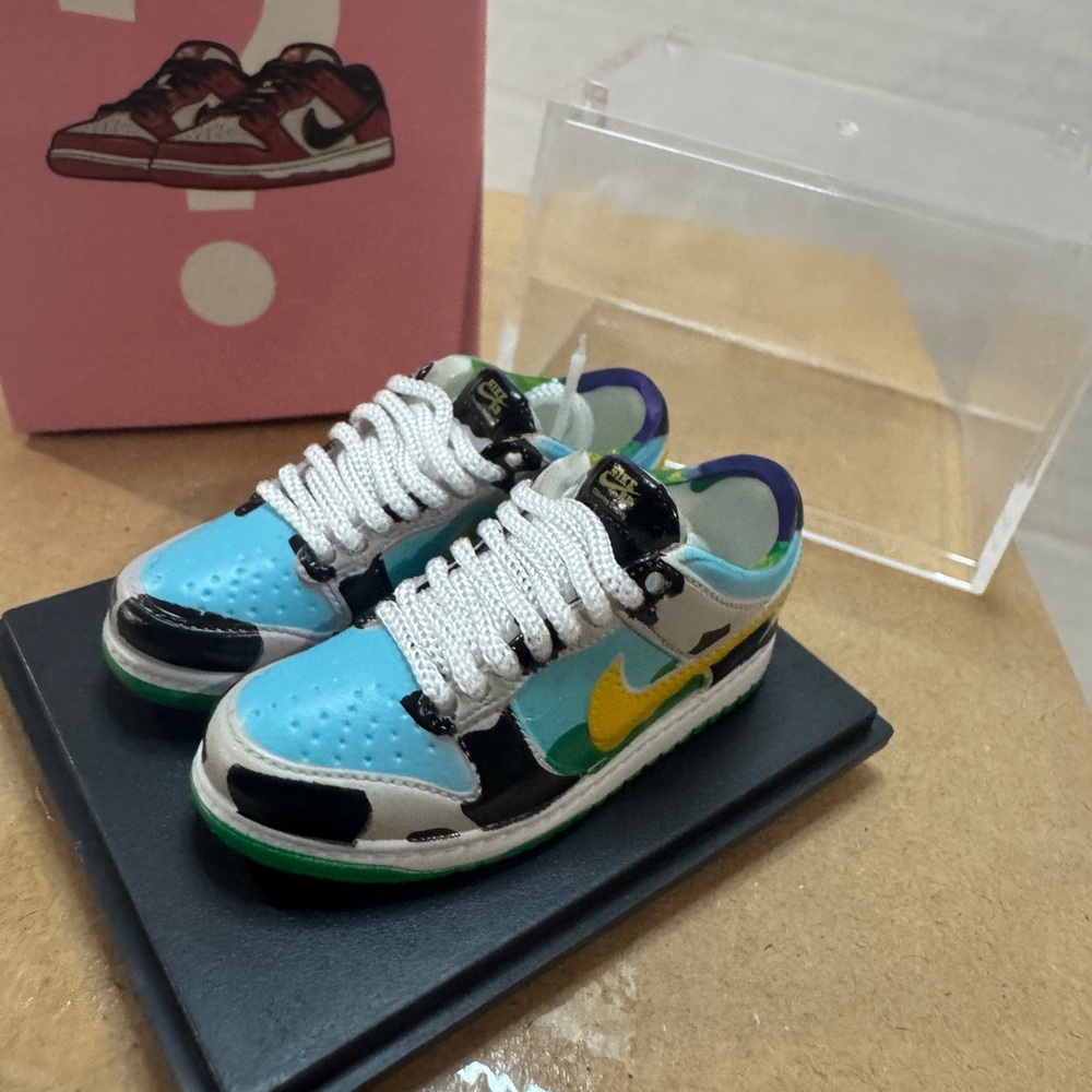 Mini sneaker from mystery Nike SB box. Comes with clear plastic box. NEW